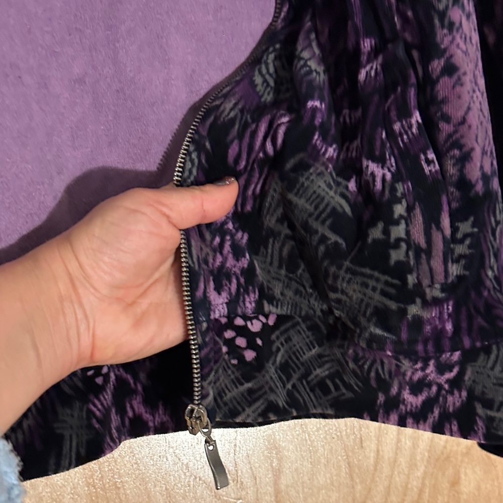 Women's Purple Patterned Jacket - Picture 5 of 5